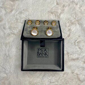 Jos A Bank Mother of Pearl Cufflink & Stud Set